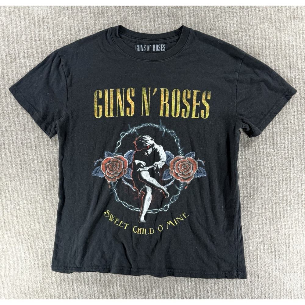 Guns N Roses Sweet Child O Mine Band T Shirt Mens Medium Black Graphic Rock Tee